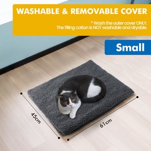 Mora Pets Self-Warming Cat Bed with Removable Cover, Dark Grey, Small