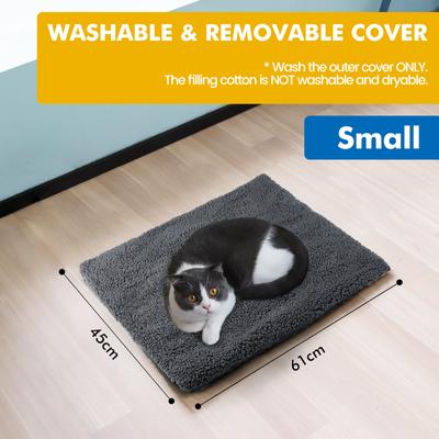 Show full view: Mora Pets Self-Warming Cat Bed with Removable Cover, Dark Grey, Small slide 5 of 11