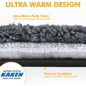 Mora Pets Self-Warming Cat Bed with Removable Cover, Dark Grey, Small