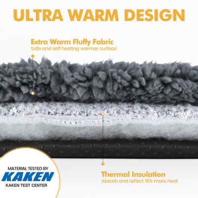 Show full view: Mora Pets Self-Warming Cat Bed with Removable Cover, Dark Grey, Small slide 3 of 11