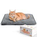Mora Pets Self-Warming Pet Bed with Removable Cover, Grey, Small