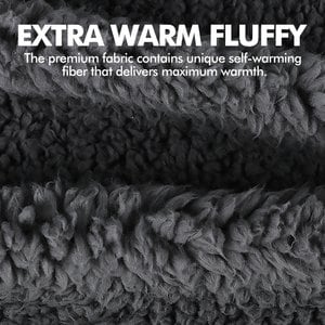 Mora Pets Self-Warming Cat Bed with Removable Cover, Dark Grey, Small