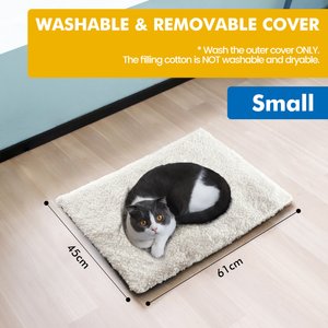 Mora Pets Self-Warming Cat Bed with Removable Cover, Beige, Small