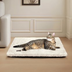 Mora Pets Self-Warming Cat Bed with Removable Cover, Beige, Small