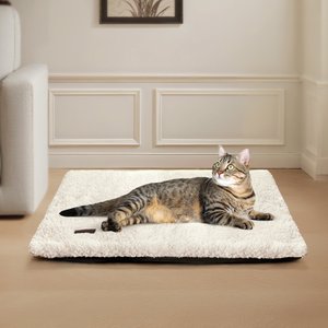 Mora Pets Self-Warming Cat Bed with Removable Cover, Beige, Small