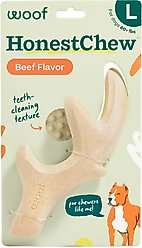 Woof HonestChew Antler Hard Density All-Natural Food Grade Dog Chew Toy, Ivory, Large