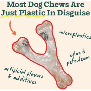 Woof HonestChew Antler Hard Density All-Natural Food Grade Dog Chew Toy, Ivory, Large
