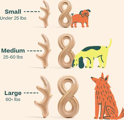 Show full view: Woof HonestChew Infinity Hard Density All-Natural Food Grade Dog Chew Toy, Ivory, Medium slide 7 of 10