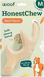 Woof HonestChew Antler Hard Density All-Natural Food Grade Dog Chew Toy, Ivory, Medium