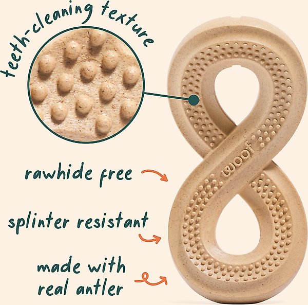 Show full view: Woof HonestChew Infinity Hard Density All-Natural Food Grade Dog Chew Toy, Ivory, Small slide 5 of 10