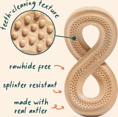 Show full view: Woof HonestChew Infinity Hard Density All-Natural Food Grade Dog Chew Toy, Ivory, Medium slide 5 of 10