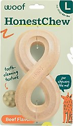 Woof HonestChew Infinity Hard Density All-Natural Food Grade Dog Chew Toy, Ivory, Large