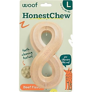 Woof HonestChew Infinity Hard Density All-Natural Food Grade Dog Chew Toy, Ivory, Large