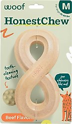 Woof HonestChew Infinity Hard Density All-Natural Food Grade Dog Chew Toy, Ivory, Medium