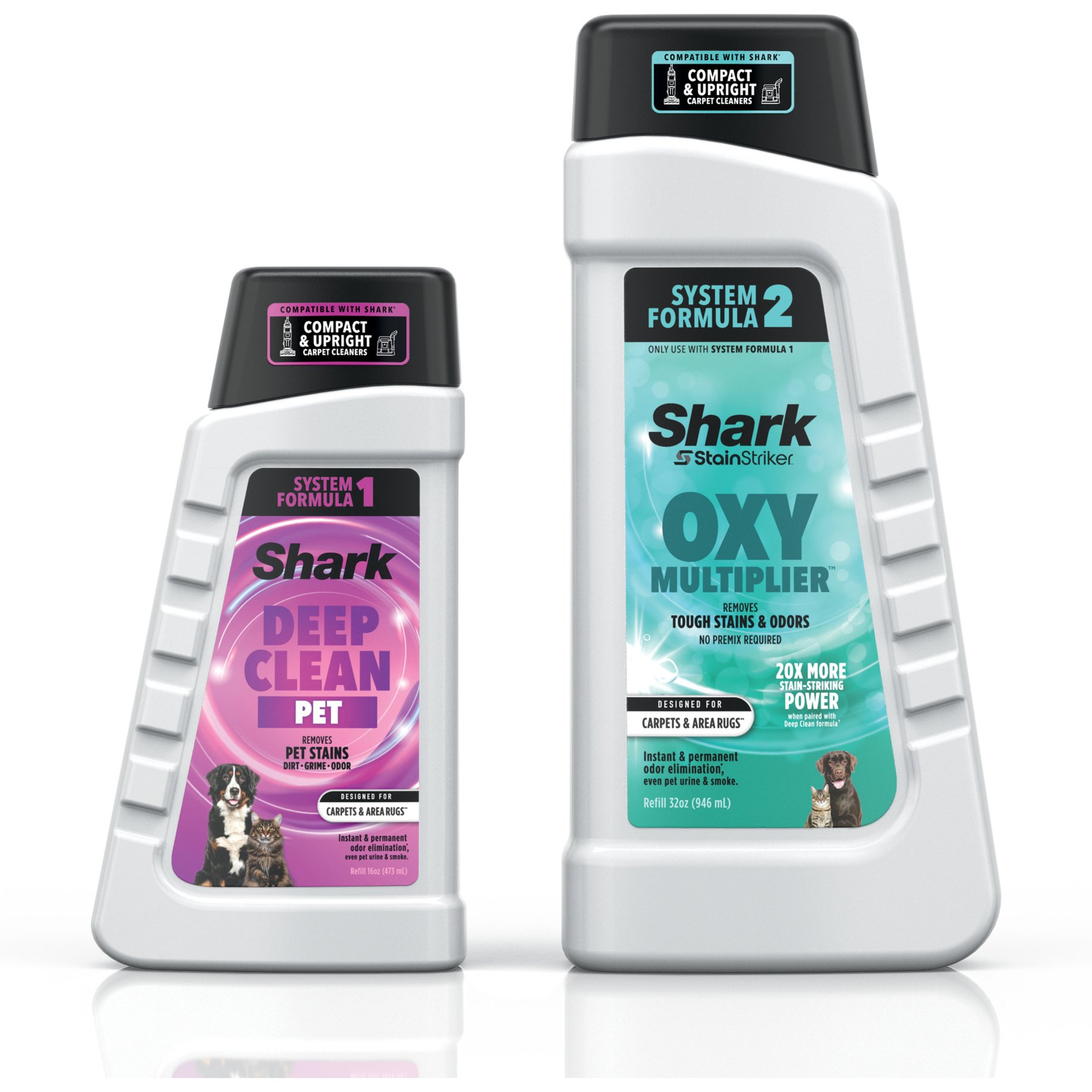 Shark StainStriker Pet Bundle Stain & Odor Removers, 32-fl oz & 16-fl oz