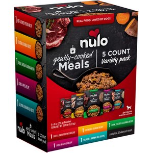 Nulo Gently Cooked Meals Variety Pack Human-Grade Wet Dog Food, 9-oz pouch, case of 5