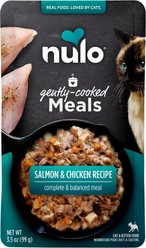 Nulo Gently Cooked Meals Salmon & Chicken Human-Grade Wet Cat Food, 3.5-oz pouch, case of 12