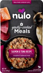 Nulo Gently Cooked Meals Salmon & Tuna Human-Grade Wet Cat Food, 3.5-oz pouch, case of 24