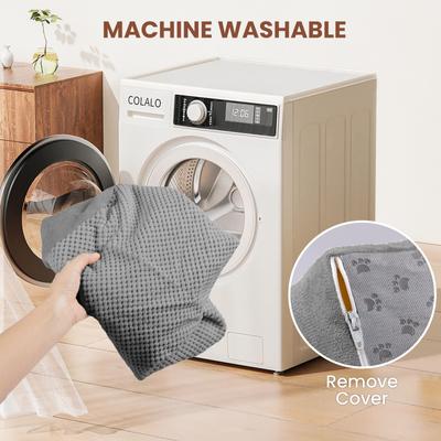 Show full view: Niubya High Density Foam Extra Wide Non-Slip Dog Stairs, Grey, 5 steps slide 5 of 8