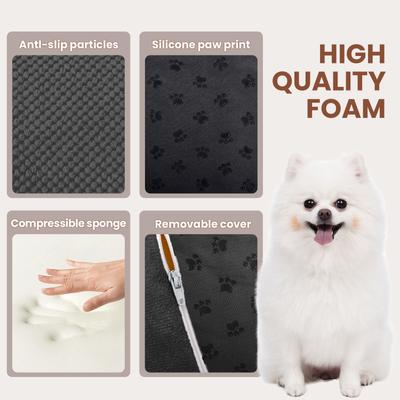 Show full view: Niubya High Density Foam Extra Wide Non-Slip Dog Stairs, Black, 5 steps slide 6 of 8