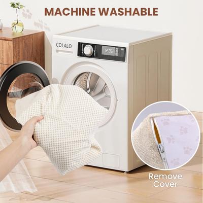 Show full view: Niubya High Density Foam Extra Wide Non-Slip Dog Stairs, White, 5 steps slide 5 of 8