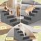 Show in main carousel: Niubya High Bed & Couch Dog Stairs for Small Dogs with Non-Slip & Removable Washable Cover, Grey, 5-Step slide 7 of 7