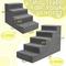 Show in main carousel: Niubya High Bed & Couch Dog Stairs for Small Dogs with Non-Slip & Removable Washable Cover, Grey, 4-Step slide 3 of 8
