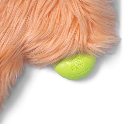 Show full view: West Paw Helga Rowdies Durable Squeaky Plush Dog Toy, Melon slide 4 of 7