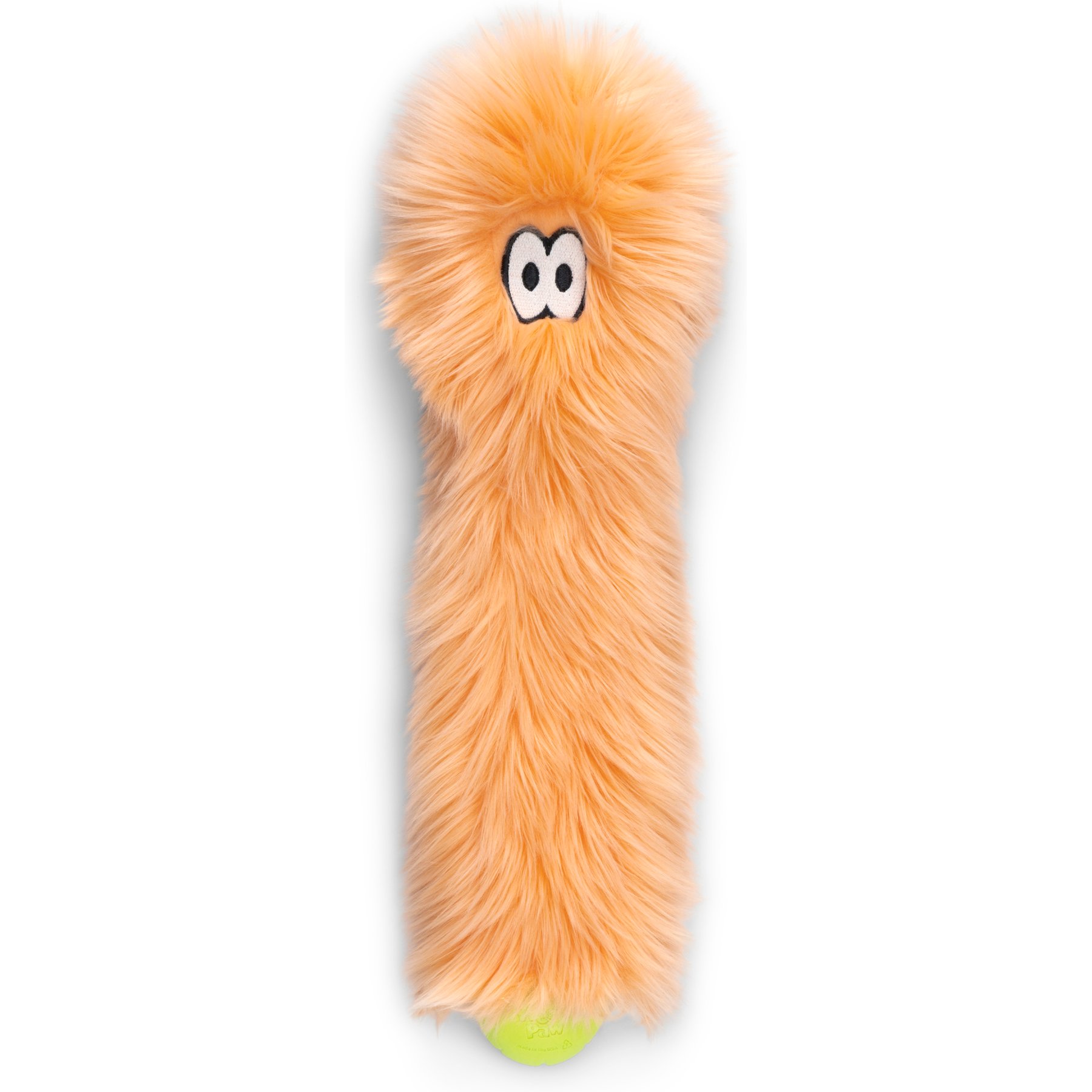 West Paw Sven Rowdies Durable Squeaky Plush Dog Toy, Melon