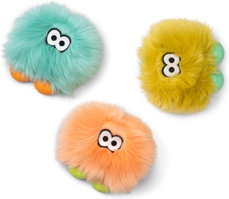 Show full view: West Paw Rolf Rowdies Durable Squeaky Plush Dog Toy, Melon slide 3 of 8