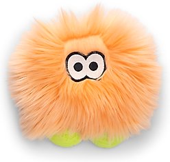 West Paw Rolf Rowdies Durable Squeaky Plush Dog Toy, Melon