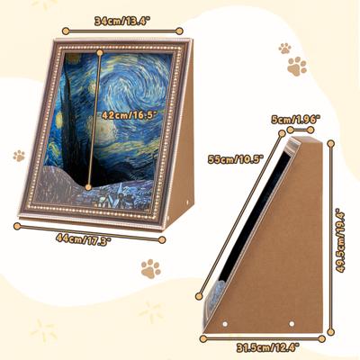 Show full view: Happy & Polly Van Gogh Starry Night 3D 19.4-in Cat Scratcher & Bed slide 9 of 11