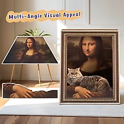 Happy & Polly Mona Lisa 3D 19.4-in Cat Scratcher & Bed slide 2 of 9