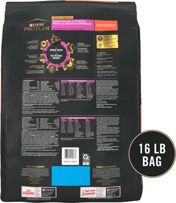 Show full view: Purina Pro Plan Sensitive Skin & Stomach 7+ Salmon & Rice Formula Dry Dog Food, 16-lb bag slide 3 of 12