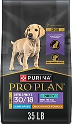 Purina Pro Plan Sport Development Large Breed High-Protein 30/18 Chicken & Rice Formula Puppy Food, 35-lb bag