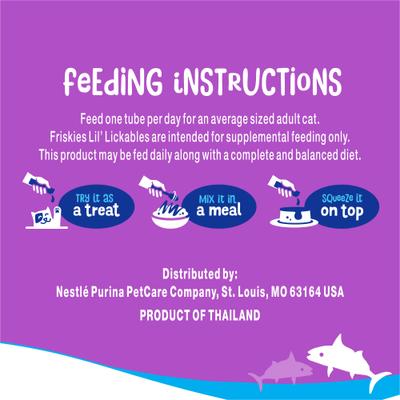 Show full view: Friskies lil' Lickables Tuna Lickable Cat Treats, 0.5-oz tube, 4 count slide 10 of 13