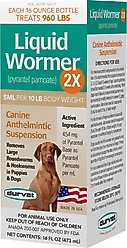 Durvet Liquid Wormer 2X Dog Dewormer, 16-fl oz