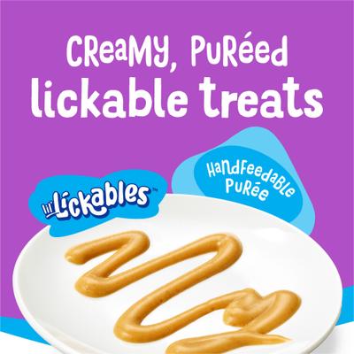 Show full view: Friskies lil' Lickables Tuna Lickable Cat Treats, 0.5-oz tube, 4 count slide 4 of 13