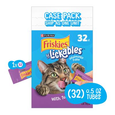 Show full view: Friskies lil' Lickables Tuna Lickable Cat Treats, 0.5-oz tube, 32 count slide 3 of 13