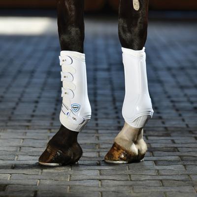 Show full view: WeatherBeeta Tough-Tec Hard Shell Dressage Horse Boots, White, Medium slide 2 of 9