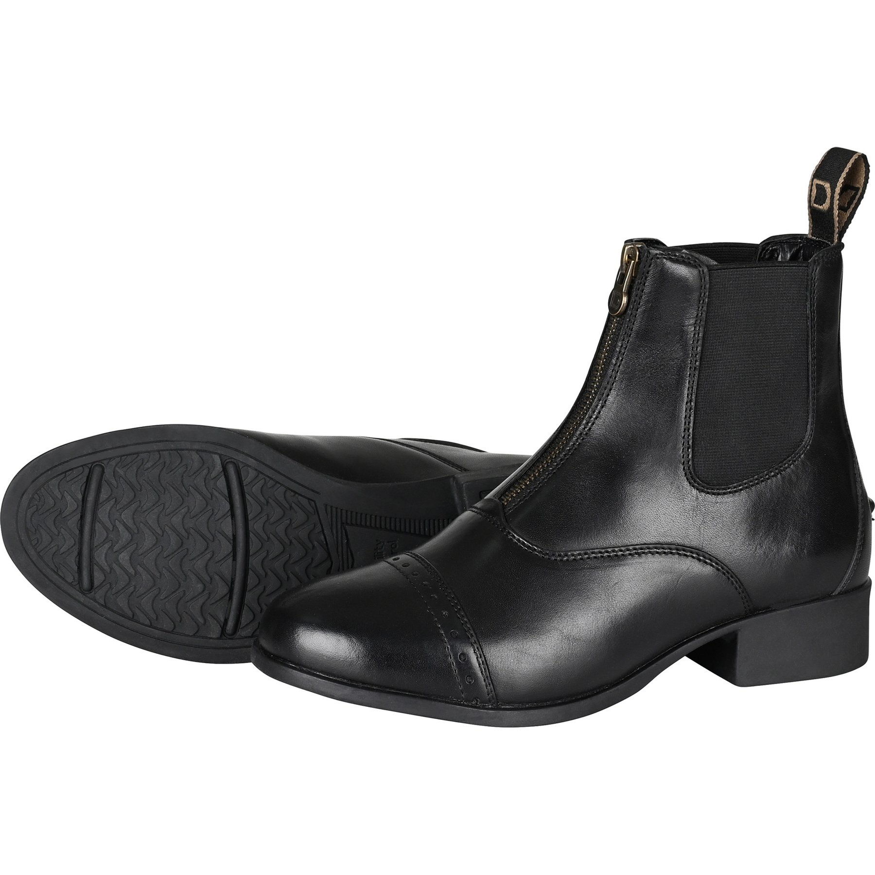 Dublin Foundation Zip Paddock Horse Riding Boots II, Black, Ladies 6