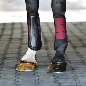 WeatherBeeta Tough-Tec Prime Brushing Horse Boots, Black/Burgundy, Medium