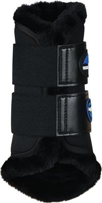 Show full view: WeatherBeeta Tough-Tec Comfy Fleece Brushing Horse Boots, Black/Black, Medium slide 2 of 6