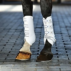 WeatherBeeta Tough-Tec Hard Shell Dressage Horse Boots, White, Medium