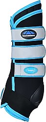 WeatherBeeta Therapy-Tec Stable Boot Horse Wraps, Black/Blue, Medium slide 2 of 9