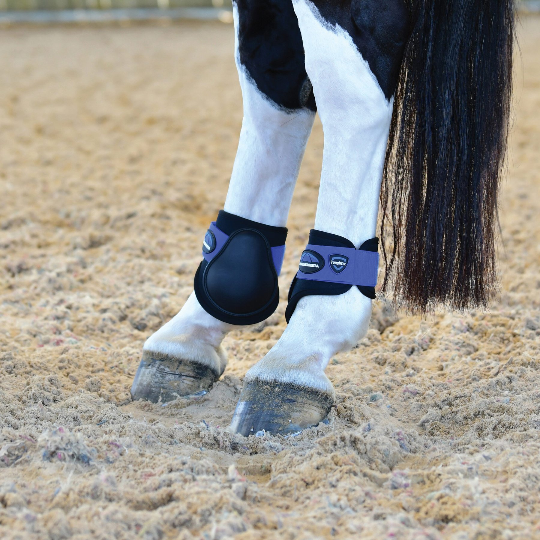 WeatherBeeta Tough-Tec Prime Fetlock Horse Boots, Black/Cobalt, Small