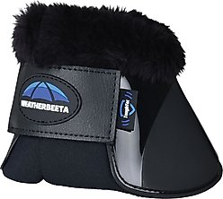 WeatherBeeta Tough-Tec Impact Fleece Trim Bell Horse Boots, Black/Black, Medium slide 2 of 7