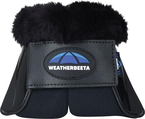Show full view: WeatherBeeta Tough-Tec Impact Fleece Trim Bell Horse Boots, Black/Black, Large slide 2 of 7