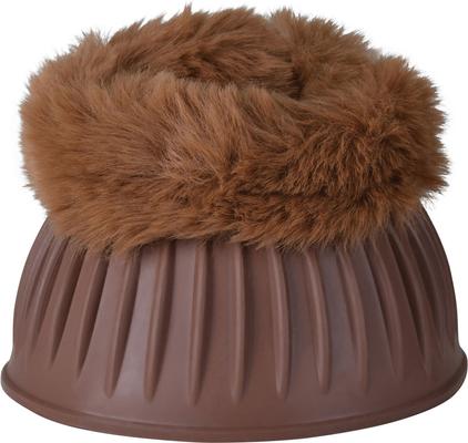 Show full view: WeatherBeeta Tough-Tec Prime Fleece Trim Rubber Bell Horse Boots, Brown/Brown, Large slide 4 of 6