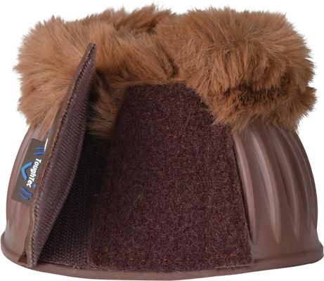 Show full view: WeatherBeeta Tough-Tec Prime Fleece Trim Rubber Bell Horse Boots, Brown/Brown, Large slide 6 of 6